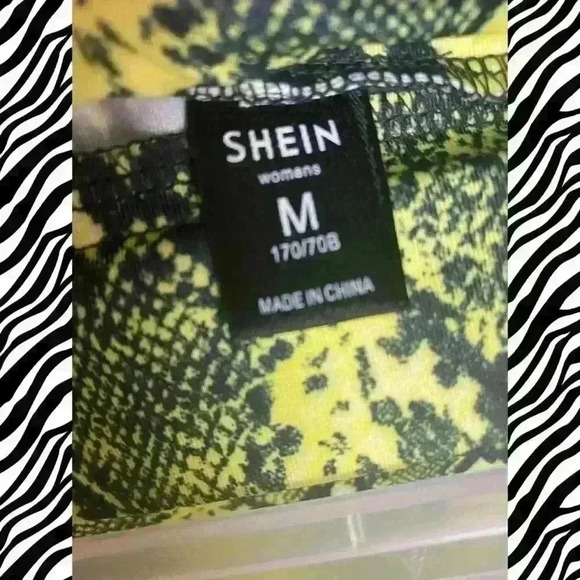 Lime Green Python Print Pencil Skirt - Picture 4 of 4